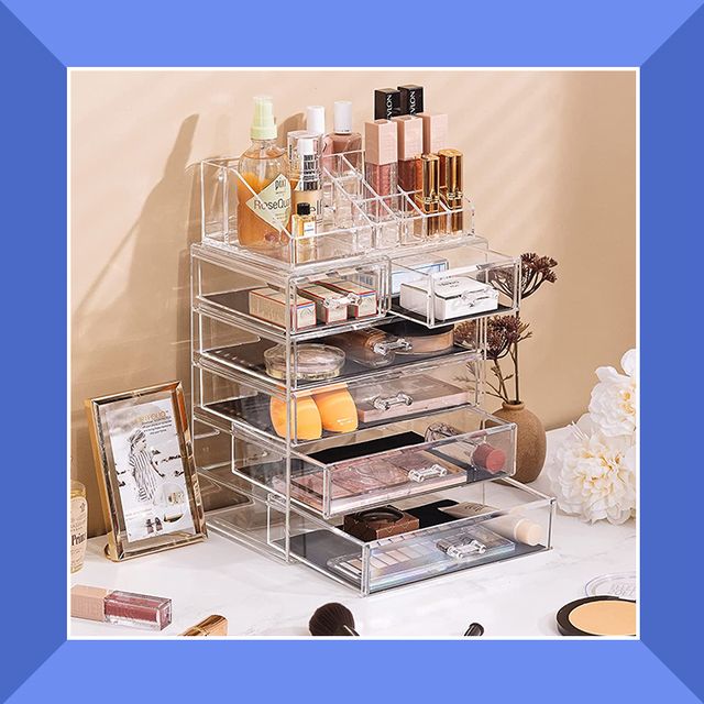 acrylic drawer makeup organizer and lipstick stand