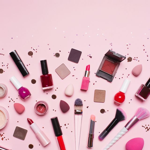 when to throw away old makeup, makeup supplies amidst shiny glitter