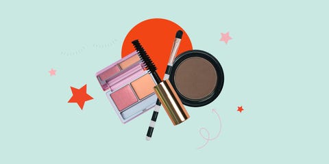 Cosmetics, Pink, Beauty, Product, Red, Orange, Cheek, Lipstick, Eye shadow, Material property,