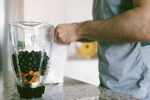 Man Prepares Shake After Workout man prepares shake after workout