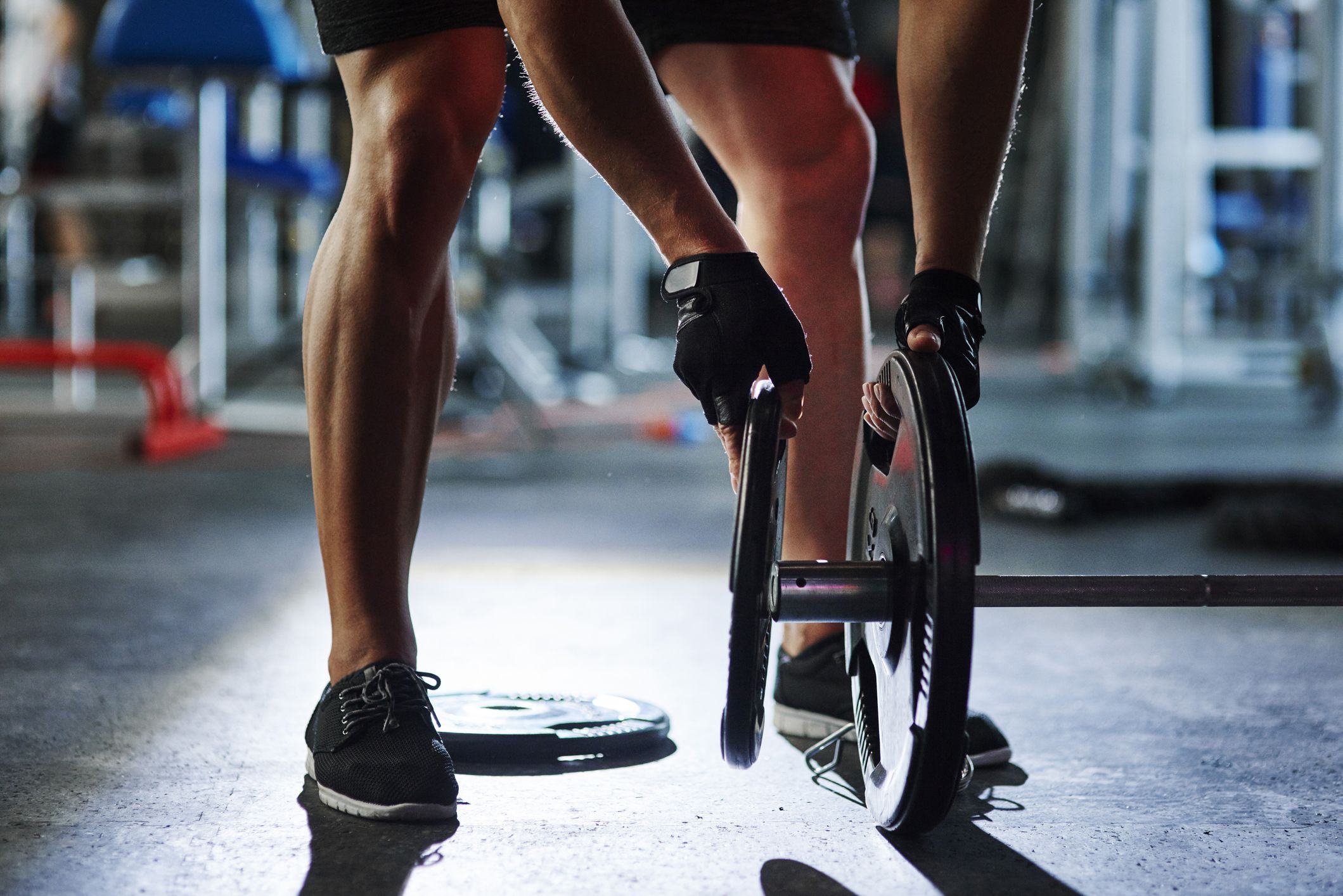 using gloves at the gym