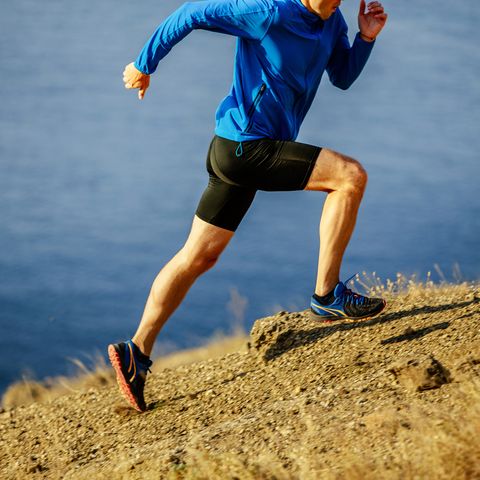 man runner dynamic running hill running