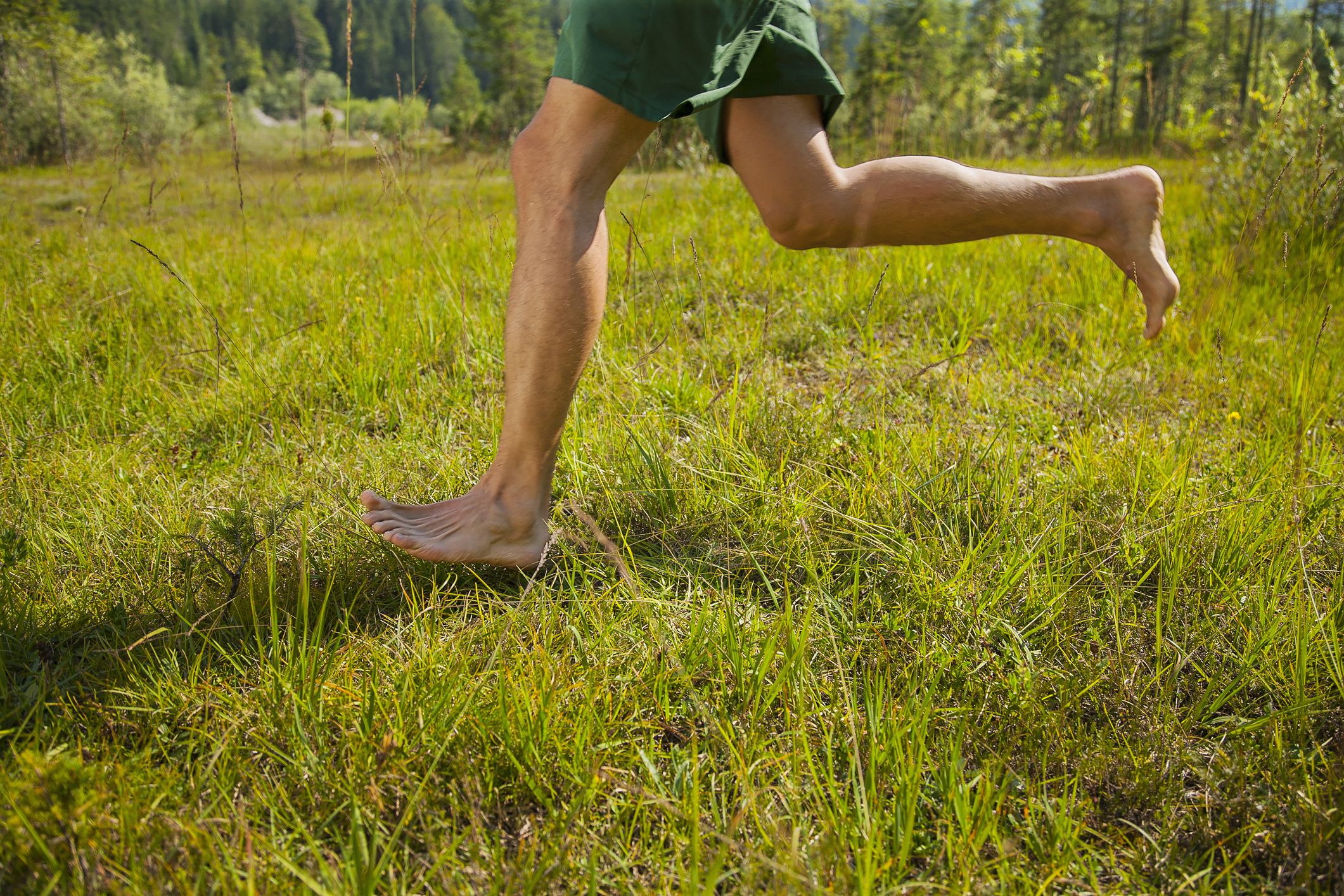 running barefoot on concrete