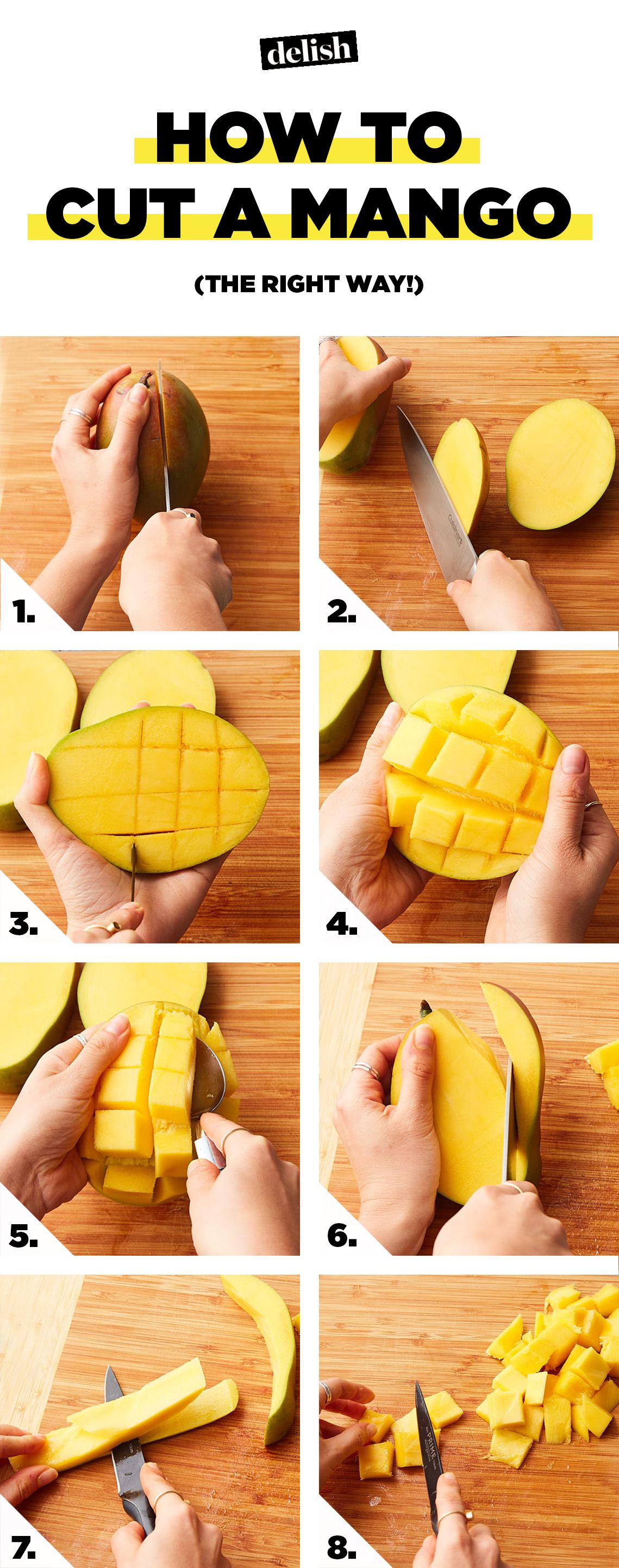 best way to cut a mango
