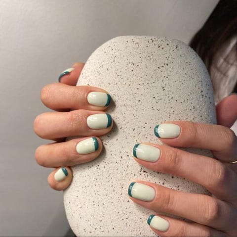 manicura francesa bicolor dos tonos