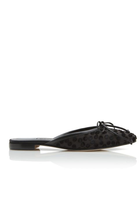 pointed backless loafers