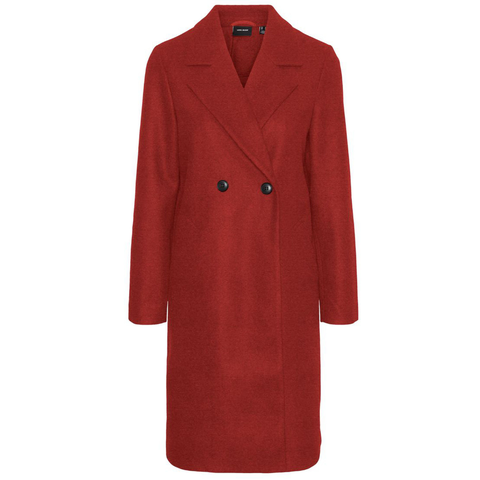 rode mantel van vero moda
