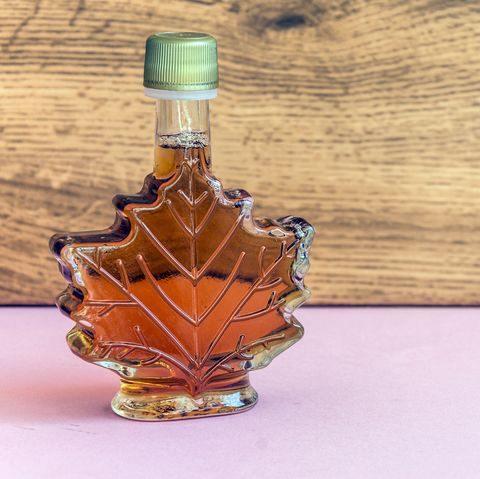 maple syrup in a bottle maple leaf shape
