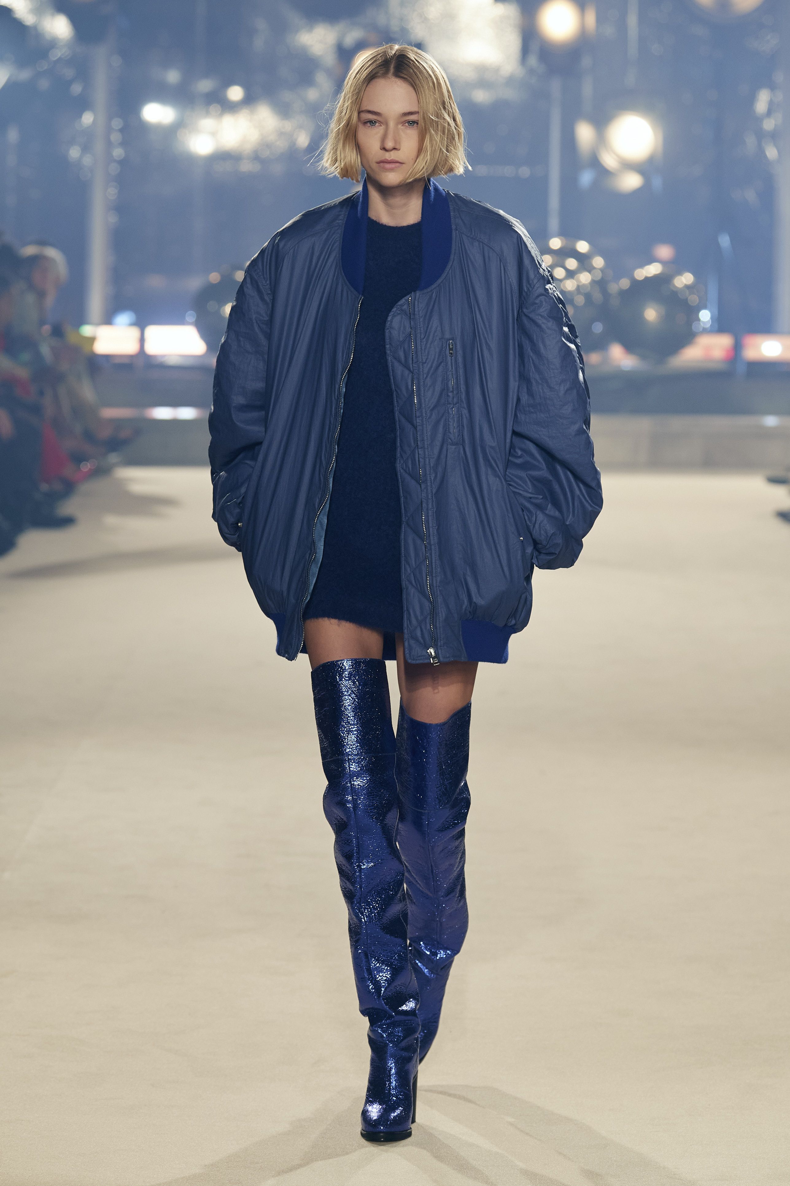 H&M Winterjas blauw casual uitstraling Mode Jassen Winterjassen 