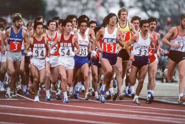 fotografía del maratón de fukuoka en el año 1981