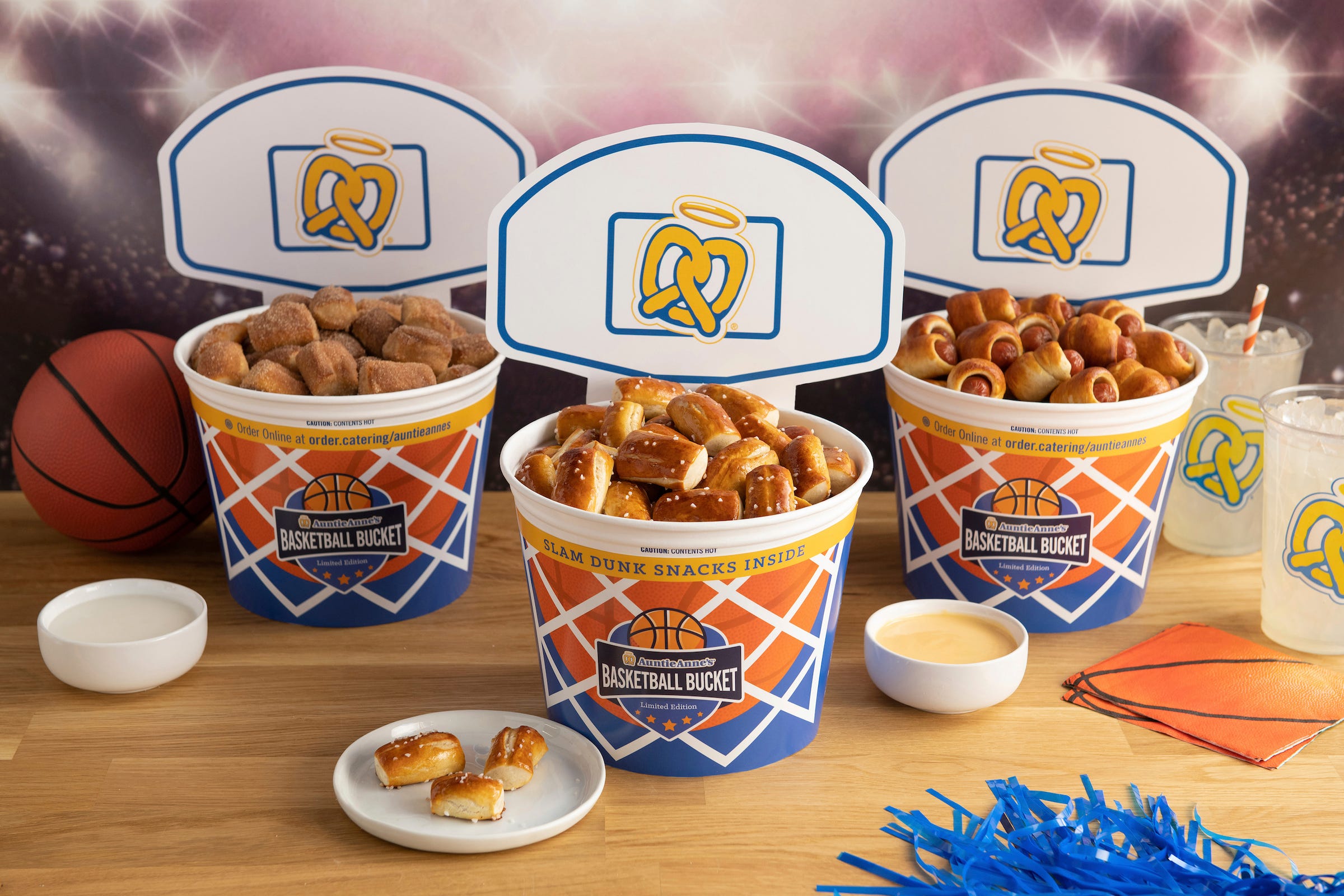 Auntie anne's basketball bucket