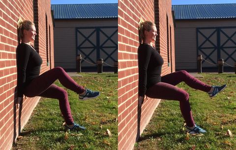 6 Ways To Make A Wall Sit Work Your Core, Legs, And Butt Even More