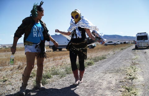 Revellers Descend On Nevada Desert For "Storm Area 51" Gathering