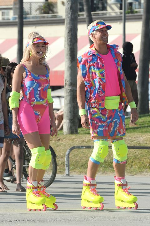 Margot Robbie and Ryan Gosling rock neon outfits in Barbie movie