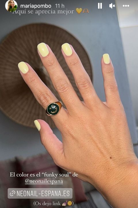 La manicura amarilla de María Pombo: las uñas más tendencia