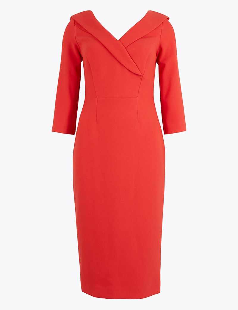 m&s long sleeve dress