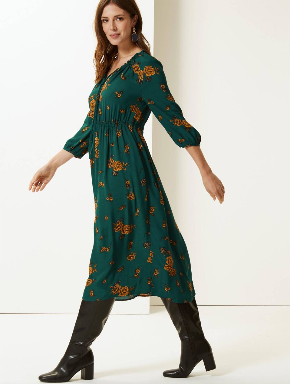 Buy marks and spencer jacquard dress - In stock