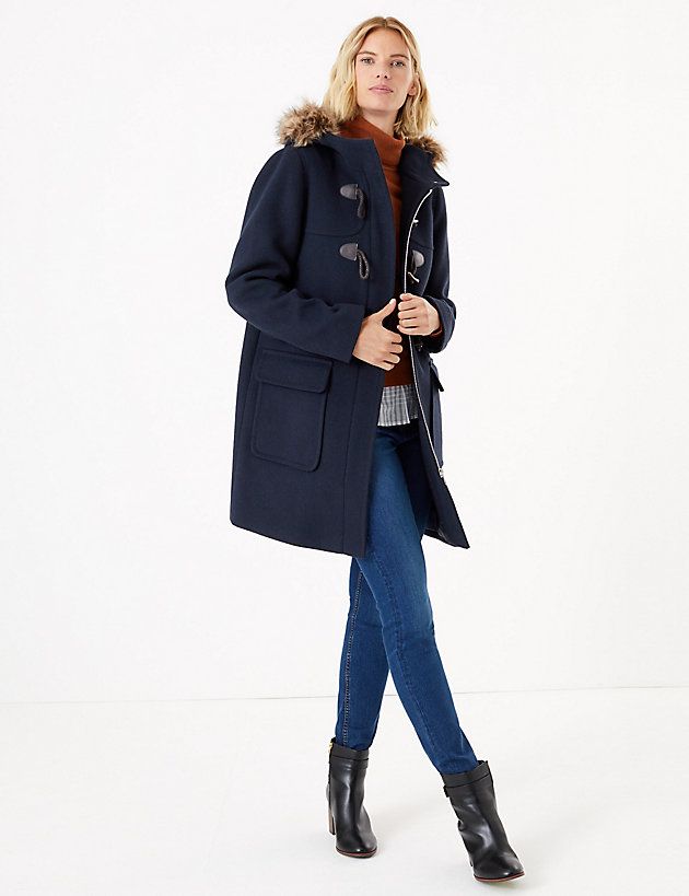 marks and spencer black coats womens