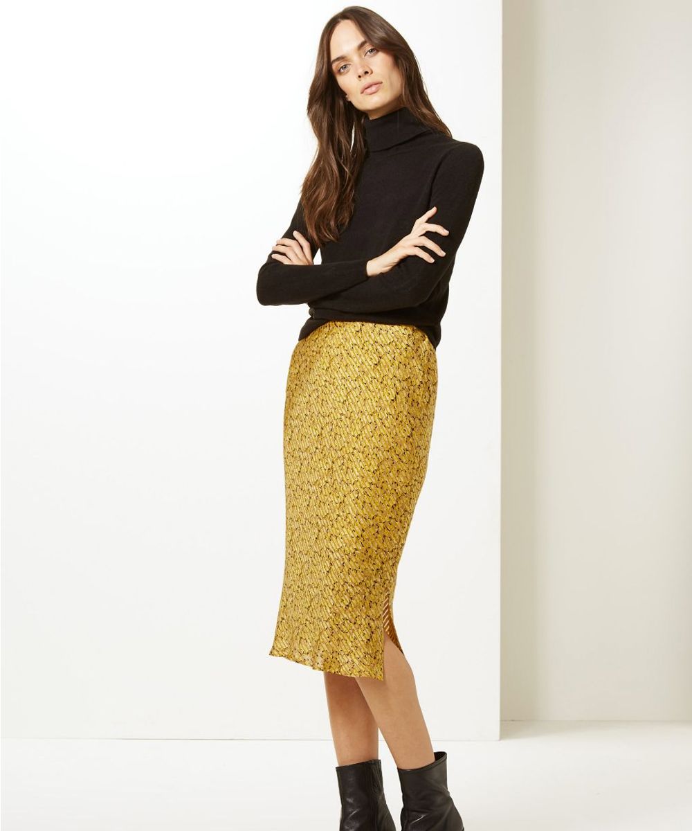 m&s midi pencil skirt