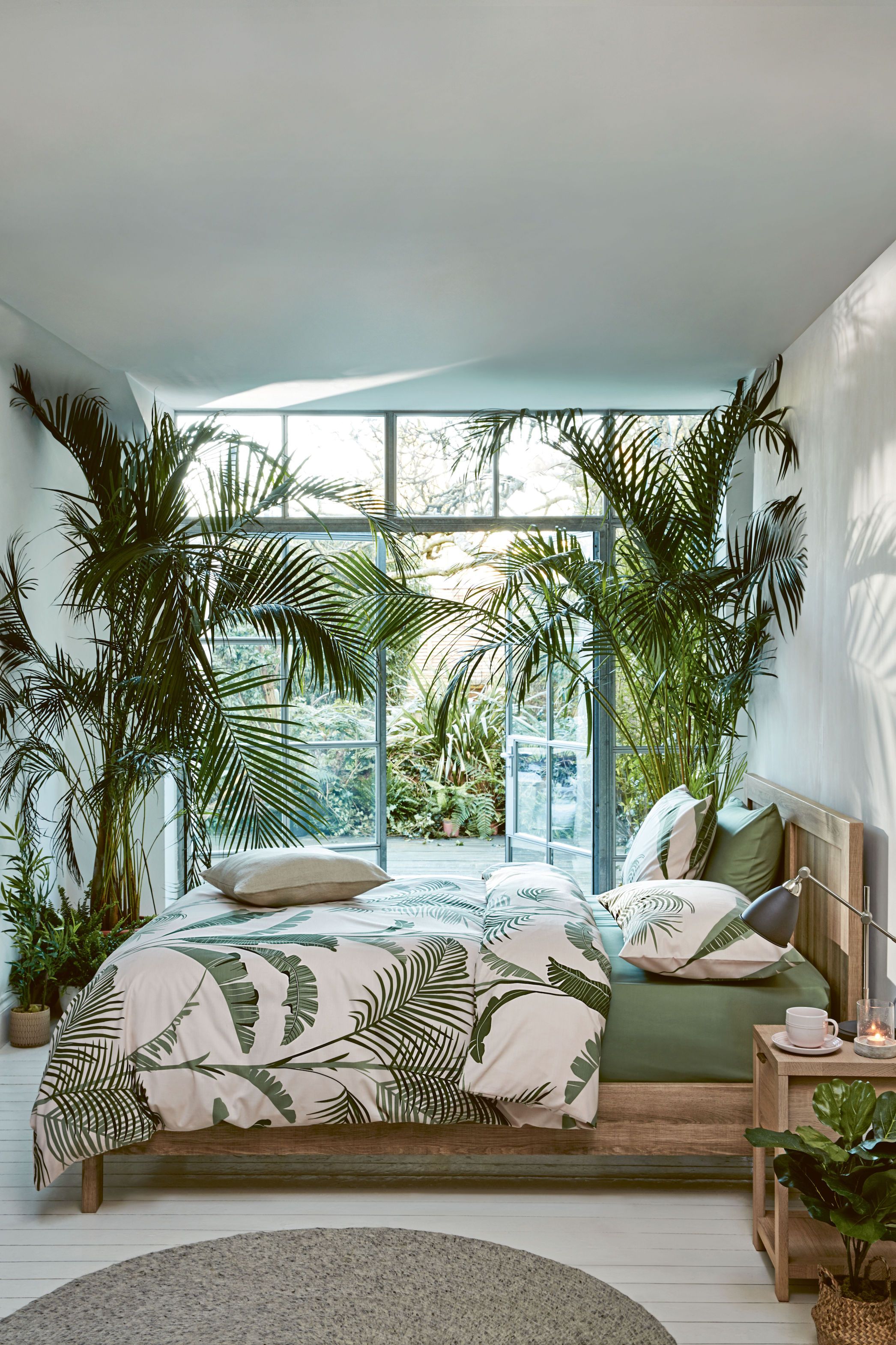 palm leaf print duvet cover