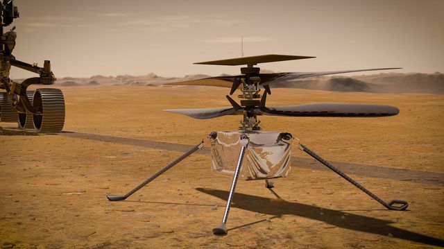 unspecified in this concept illustration provided by nasa, nasas ingenuity mars helicopter stands on the red planets surface as nasas mars 2020 perseverance rover partially visible on the left rolls away nasas perseverance mars 2020 rover will store rock and soil samples in sealed tubes on the planets surface for future missions to retrieve in the area known as jezero crater on the planet mars a key objective for perseverances mission on mars is astrobiology, including the search for signs of ancient microbial life the rover will characterize the planets geology and past climate, paving the way for human exploration of the red planet, and be the first mission to collect and cache martian rock and regolith photo illustration by nasa via getty images