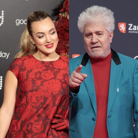 marta riesco pide trabajo como actriz a pedro almodóvar en los premios feroz