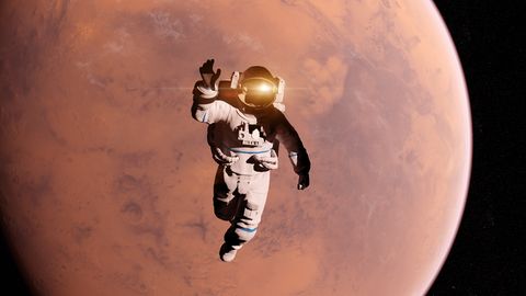 astronauta y marte