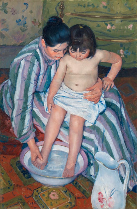 el baño del niño mary cassatt en el museo art institute of chicago