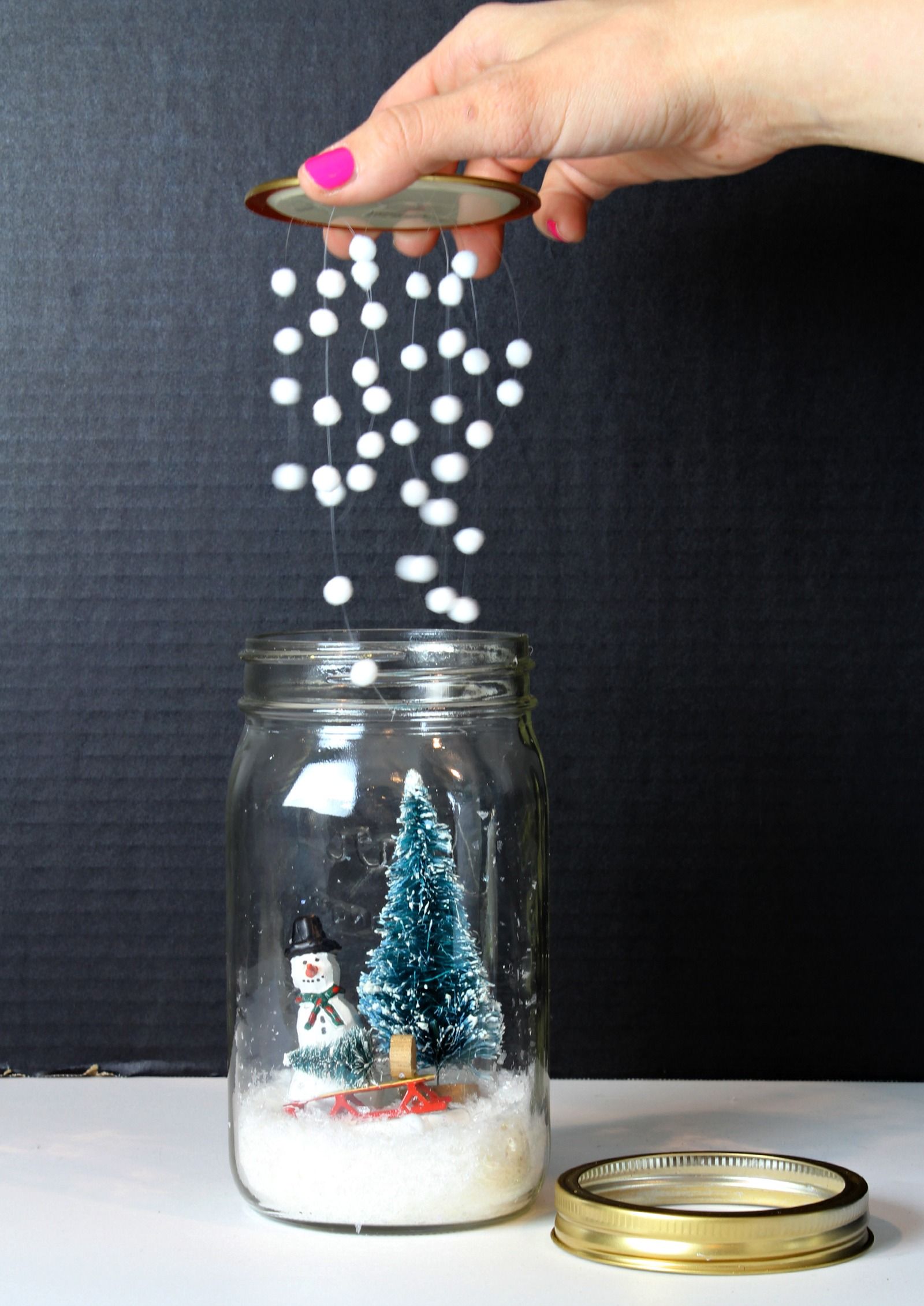 Handmade Snow Globe Jar Personalised Name Christmas Gift Bedroom Home Decor Gold