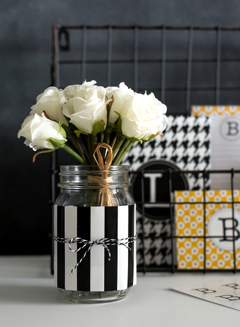 mason jar decor desk