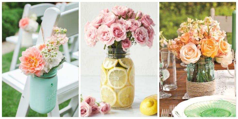 Brighten Any Room with These Pretty Mason Jar Flower Arrangements