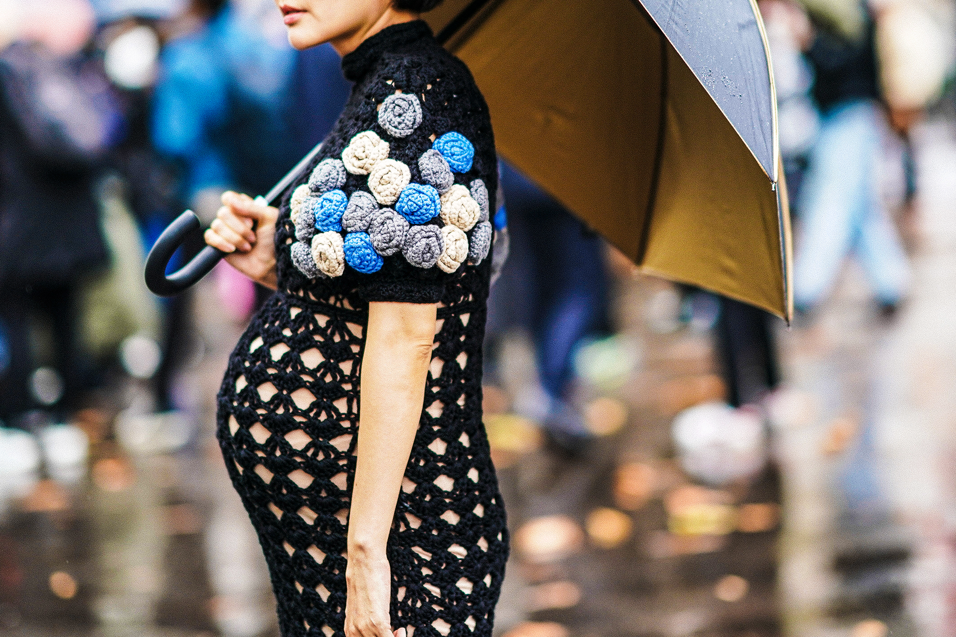 Women's Plus Size Bump It Up Maternity Blue Polka Dot Shirred Maxi Dress 