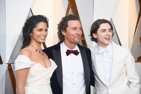 Timothée Chalamet Wears White Tux at the Oscars - Oscars 2018