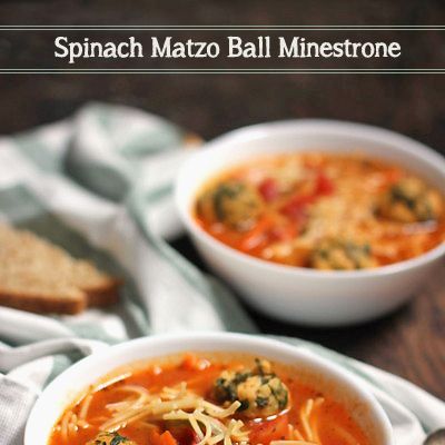 vegetarian soup recipes spinach matzo ball minestrone soup