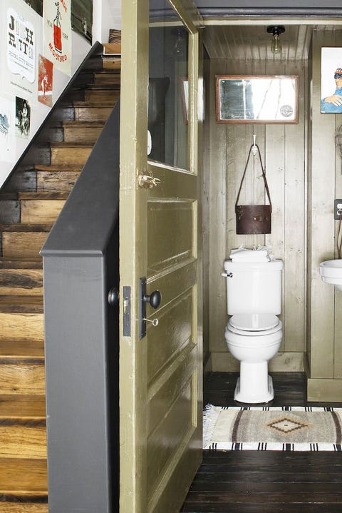 Bathroom under staircase