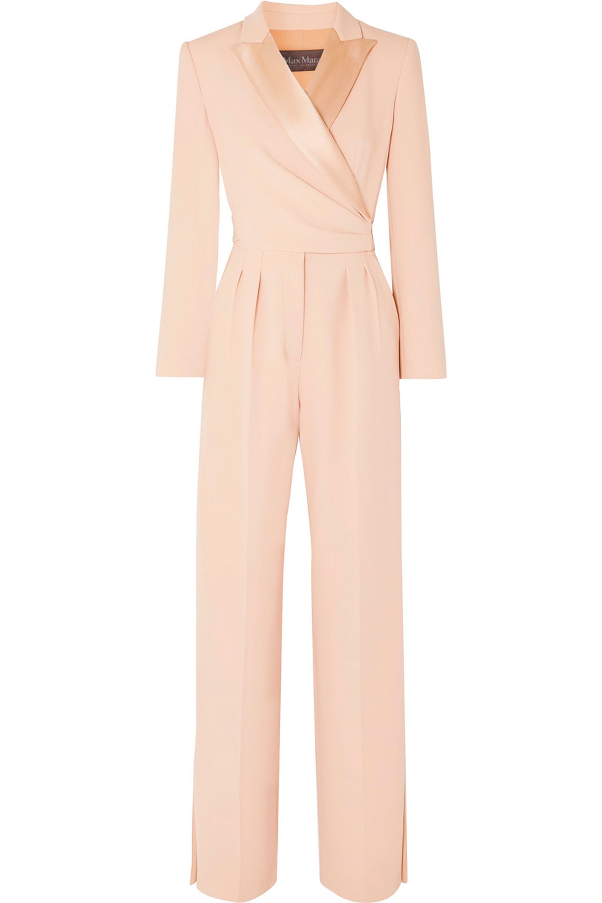 NWT ZARA CAPE V-NECK JUMPSUIT LACE-NUDE PINK CAPE-LIKE SLEEVES WIDE-LEG TROUSERS 