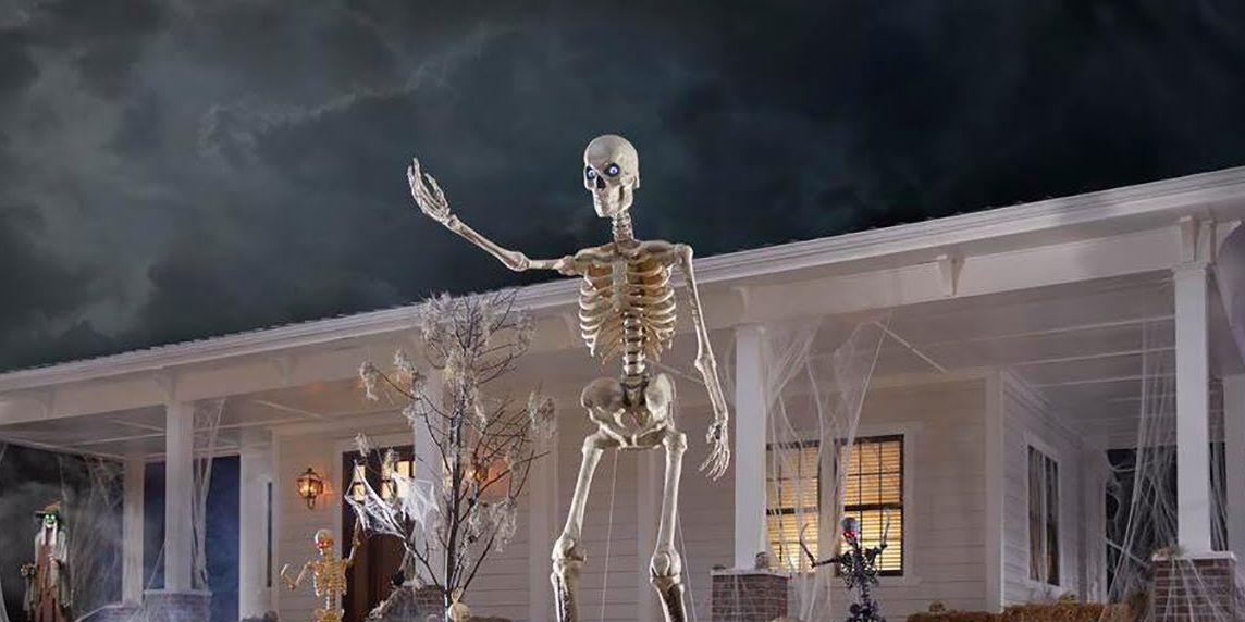 skeleton depot foot giant halloween decoration viral sold