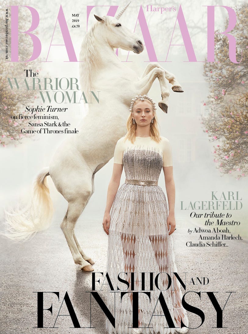 Sophie Turner Harper's Bazaar cover