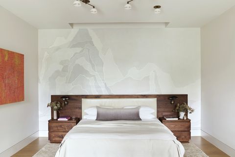 western exposure a shimmering collage wallcovering  references the mountain ridges of southern california