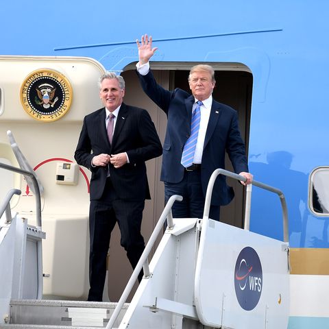 President Donald J. Trump's Air Force One Arrival In Los Angeles, CA