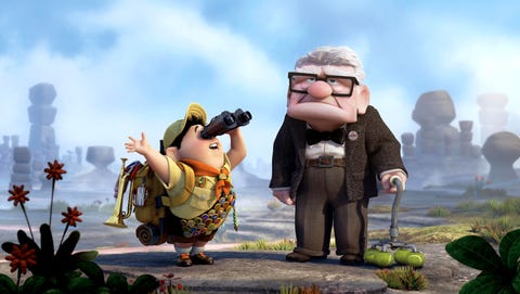 UP, from left: Russell, Carl Fredricksen (voice: Ed Asner), 2009. ©Walt Disney Co./courtesy Everett