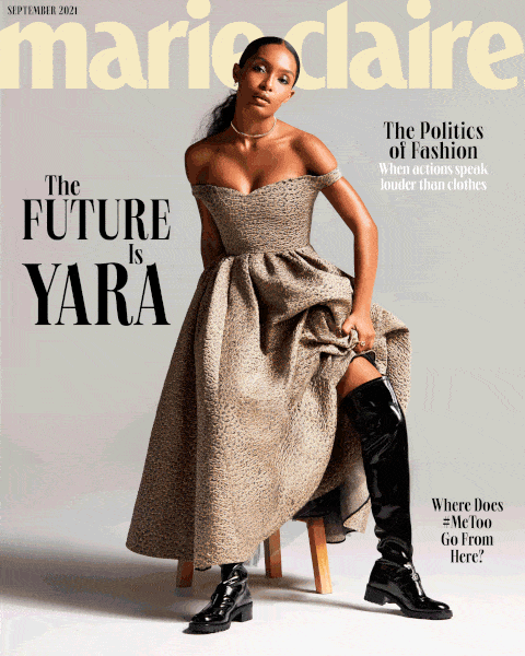 yara shahidi on the cover of september 2021 marie claire's the future issue