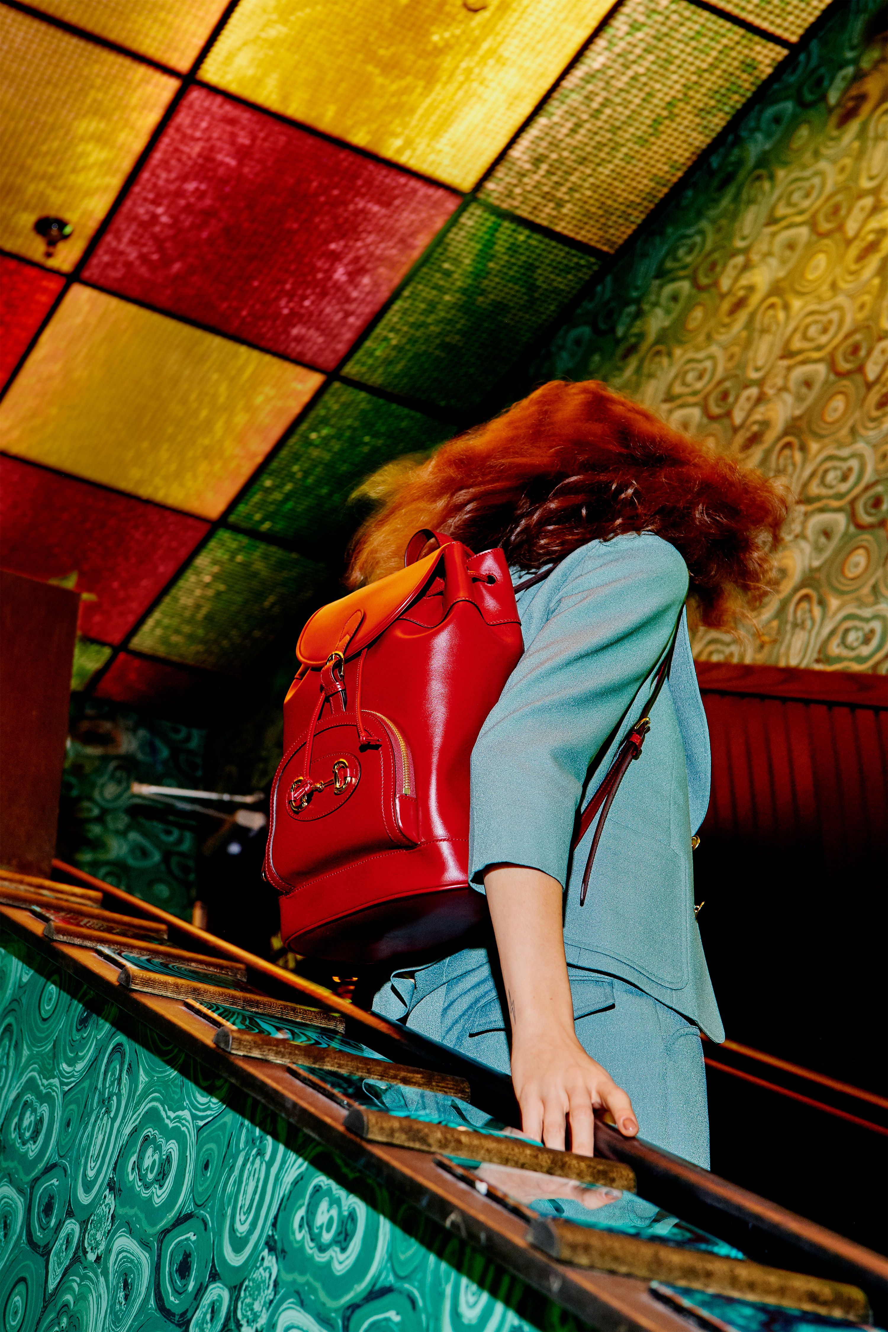 designer leather backpack womens