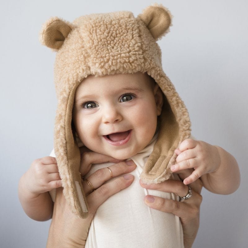 sweet baby girl with hat