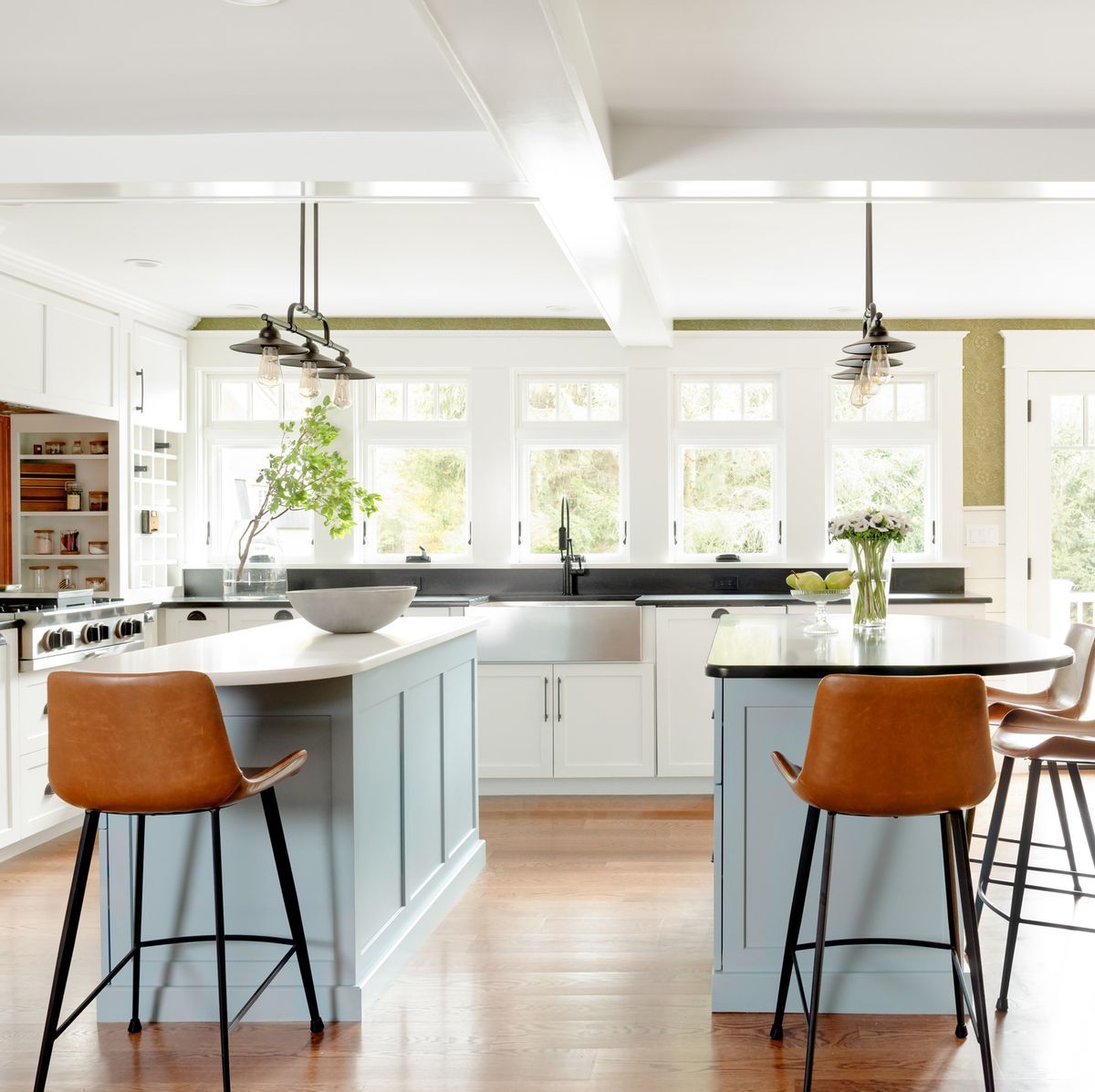 Double Kitchen Island Home Design Ideas