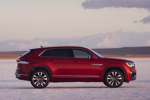 vw volkswagen atlas cross sport red side