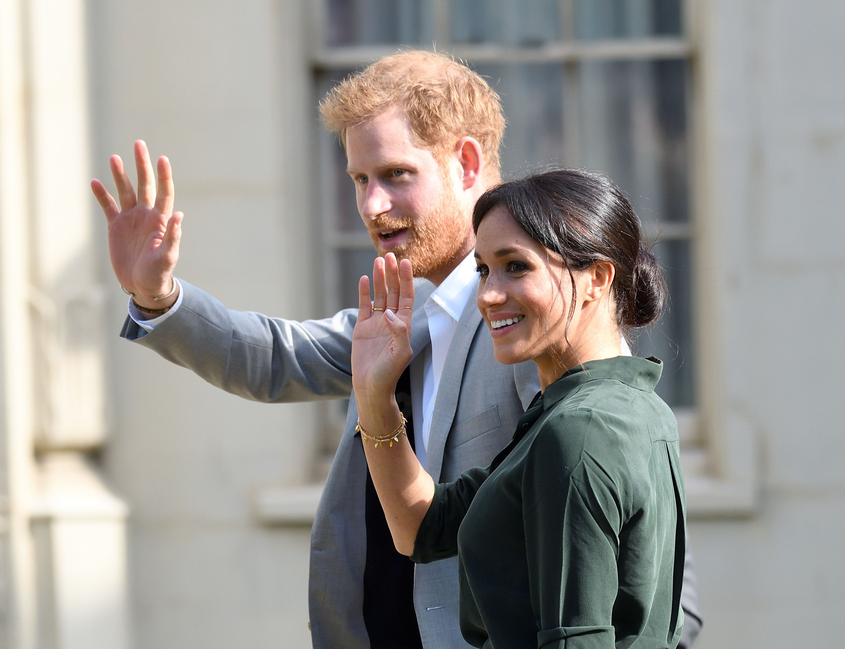Image result for meghan and harry waving
