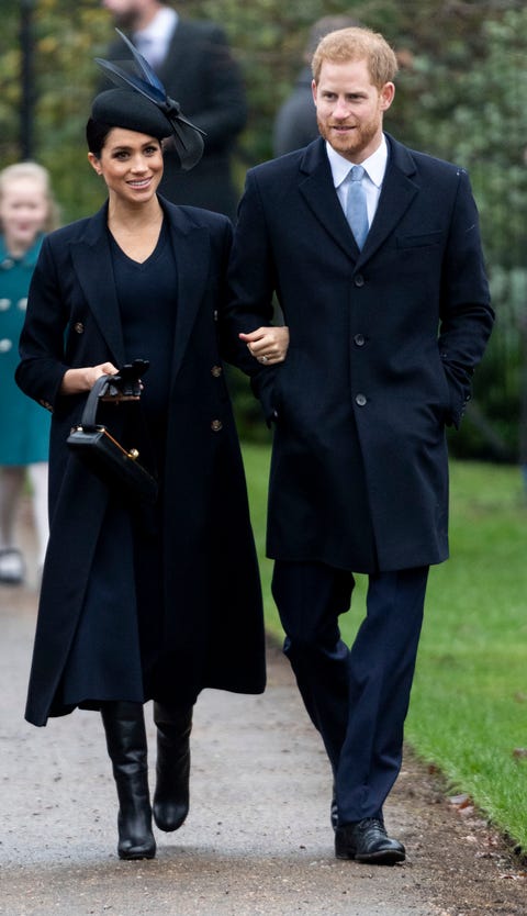 meghan markle and prince harry during christmas 2018