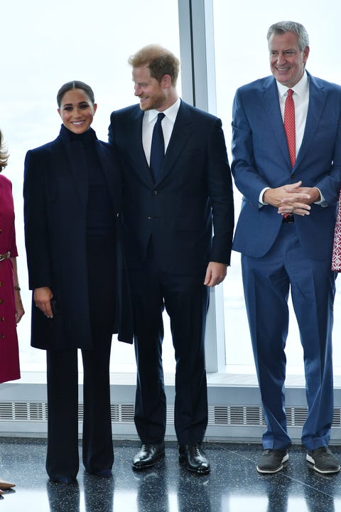 the duke and duchess of sussex visit one world observatory with nyc mayor bill de blasio