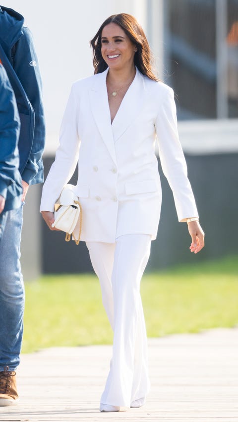 Meghan Markle Wears Valentino White Suit at the Invictus Games